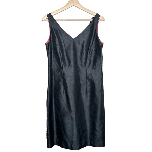 Donna Ricco New york black dress with magenta/pink lining - Picture 1 of 9